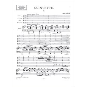 Quintette Op 77 Piano Et Quatuor A Cordes